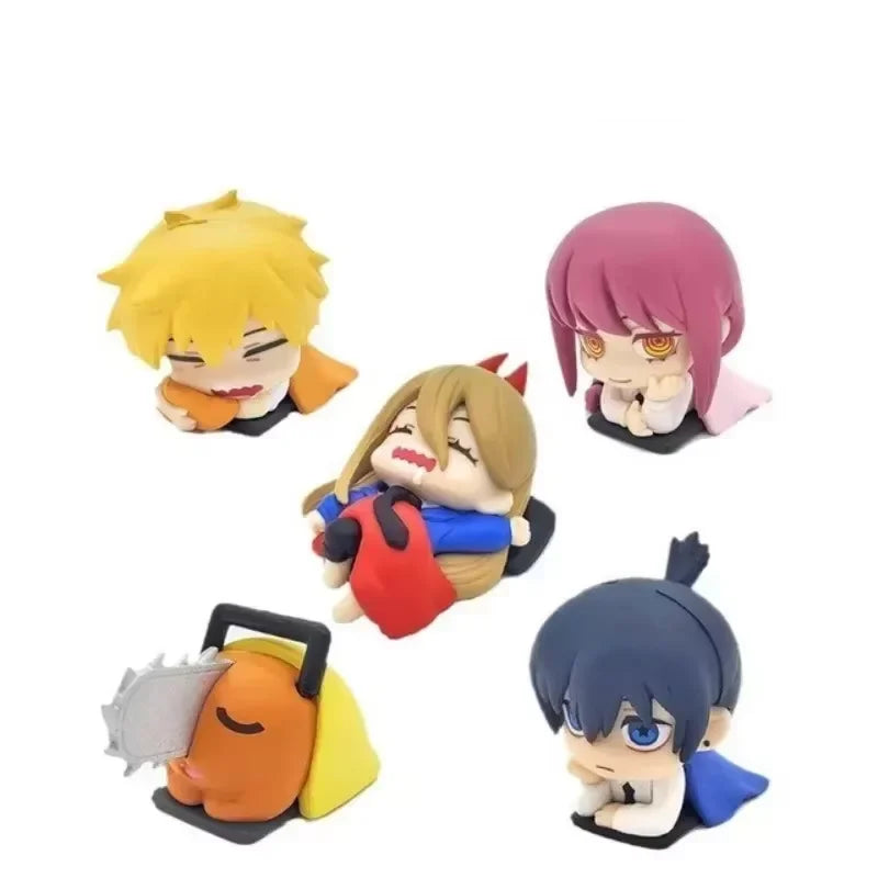 Chainsaw Man Denji Figure Sleeping Aki Decoration Kawaii Action Figurine Power Staue Anime Table Decor Desk Accessories