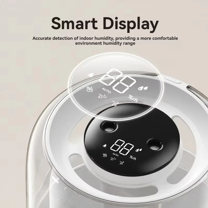 6.8L Large Capacity Humidifier USB Dual Spray Home Office Bedroom Desktop Air Moisturizer Purifier Silent Night Light