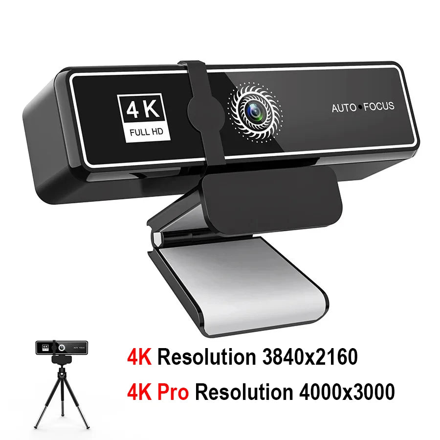 4K Pro Full HD Webcam 4000x3000 Office Meeting Live Camera for PC Laptop Phone Desktop Mini Webcam Free Gift