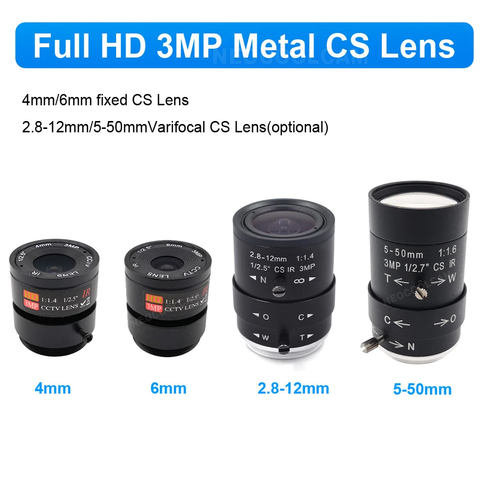 HD CS 5-50mm Varifocal Lens Industrial 30fps 4K 8MP CCD IMX415 USB Webcam 2K 4MP F5253 PC Video Usb Camera UVC OTG Live