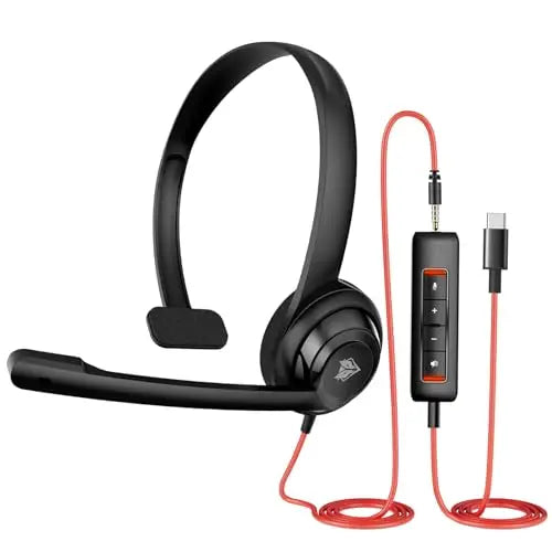 NUBWO HW02 USB Headset with Mic Noise Cancelling Ultra Comfort Computer Headset for Laptop pc On-Ear Wired Office Call