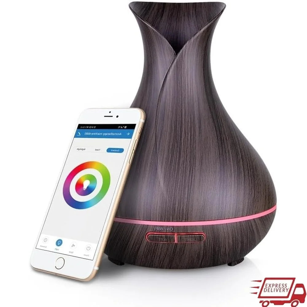 WiFi Aromatherapy Diffuser Essential Oil Smart Control Voice Activated App Scheduling Mood Lighting Ultrasonic Mist