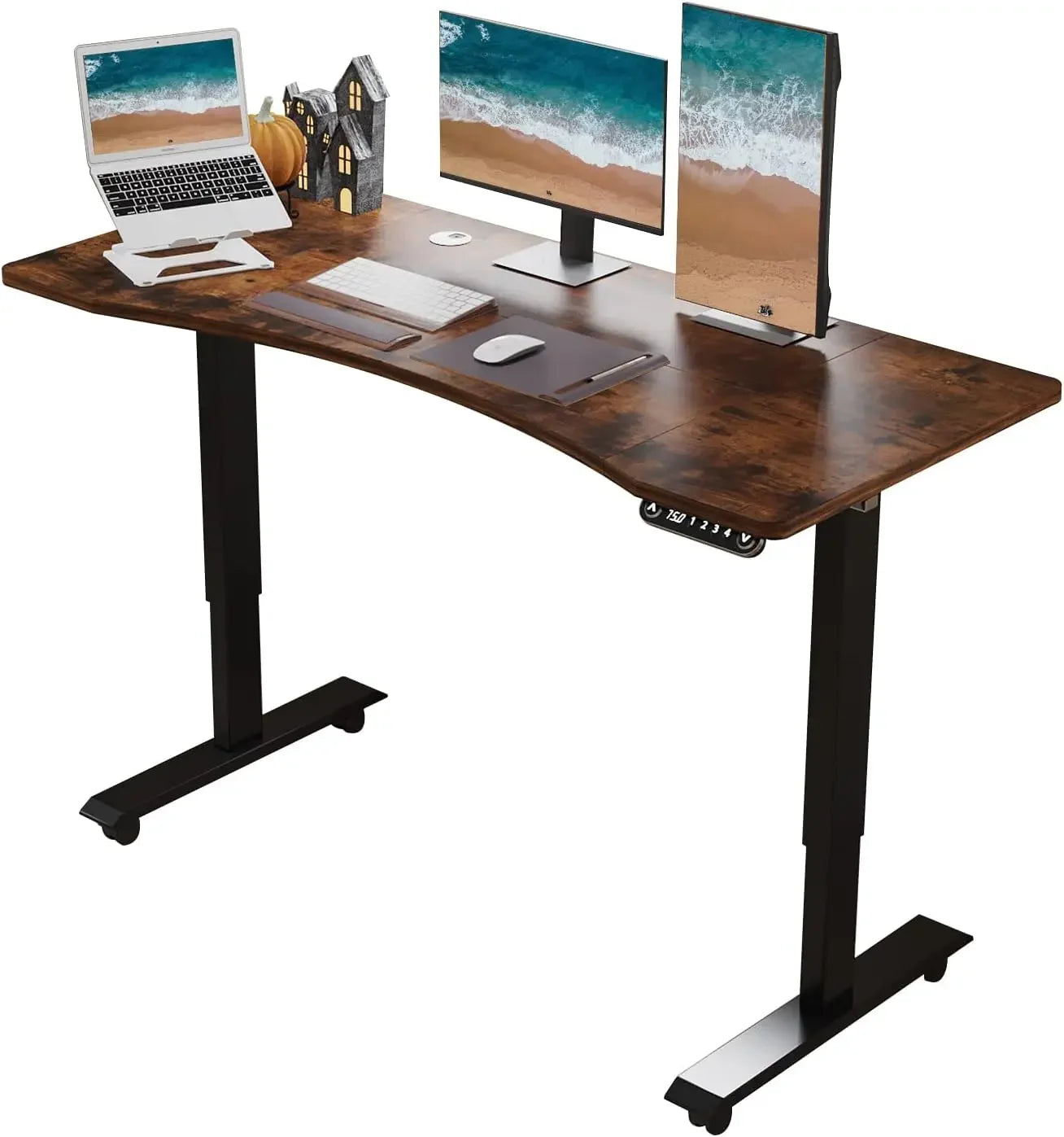 Dual Motor Height Adjustable Electric Standing Desk,Height Stand Up Computer Desk,Sit and Stand Home Office Desk