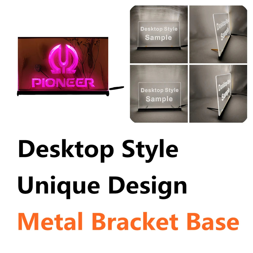 Pioneer Vu LED Neon Sign-3D Carving Wall Art for Home,Room,Bedroom,Office,Farmhouse Decor - Pink-Z / UK-30x20cm