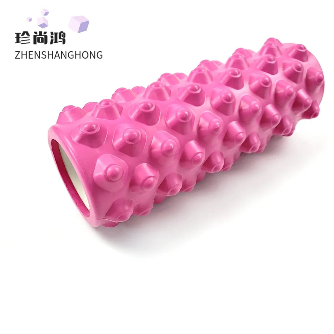 EVA Foam Roller with Texture - Hollow Design for Muscle Recovery & Yoga - 33Cm rose red - Foam Roller
