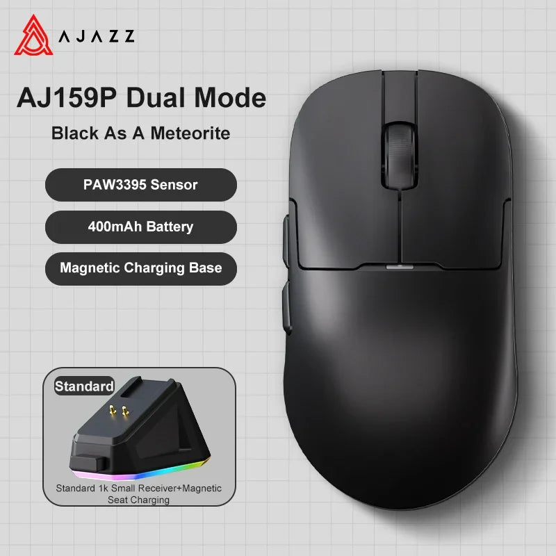 AJ159Apex three-mode wireless gaming mouse 58G lightweight 42000DPI PAW3950\3395 Bluetooth 2.4G PC MAC gaming office