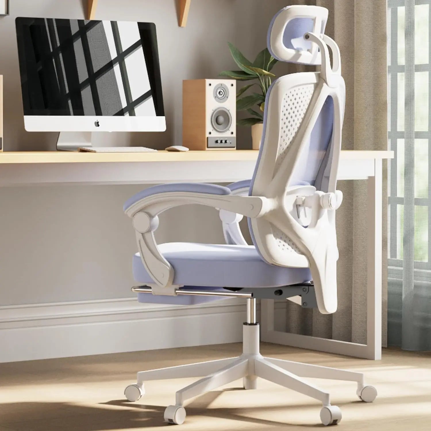 Dowinx Ergonomic Office Chair,Mesh Computer Chair with Pocket Spring Desk Chair with Adjustable Lumbar Support