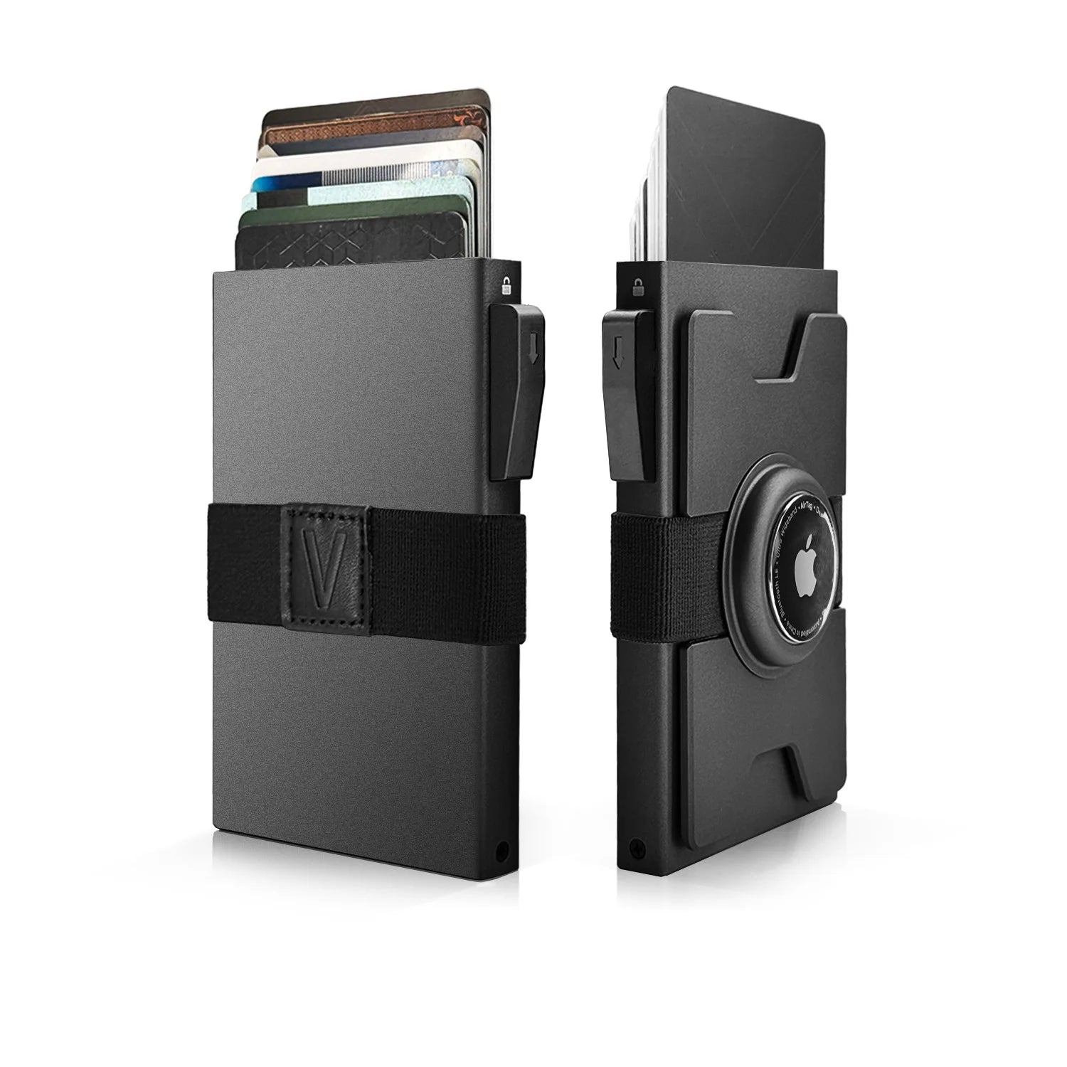 Smart Airtag Wallet Men: Metal Wallet with Airtag Holder - AirTag Wallet for Men Airtag Slim Minimalist Pop Up Card