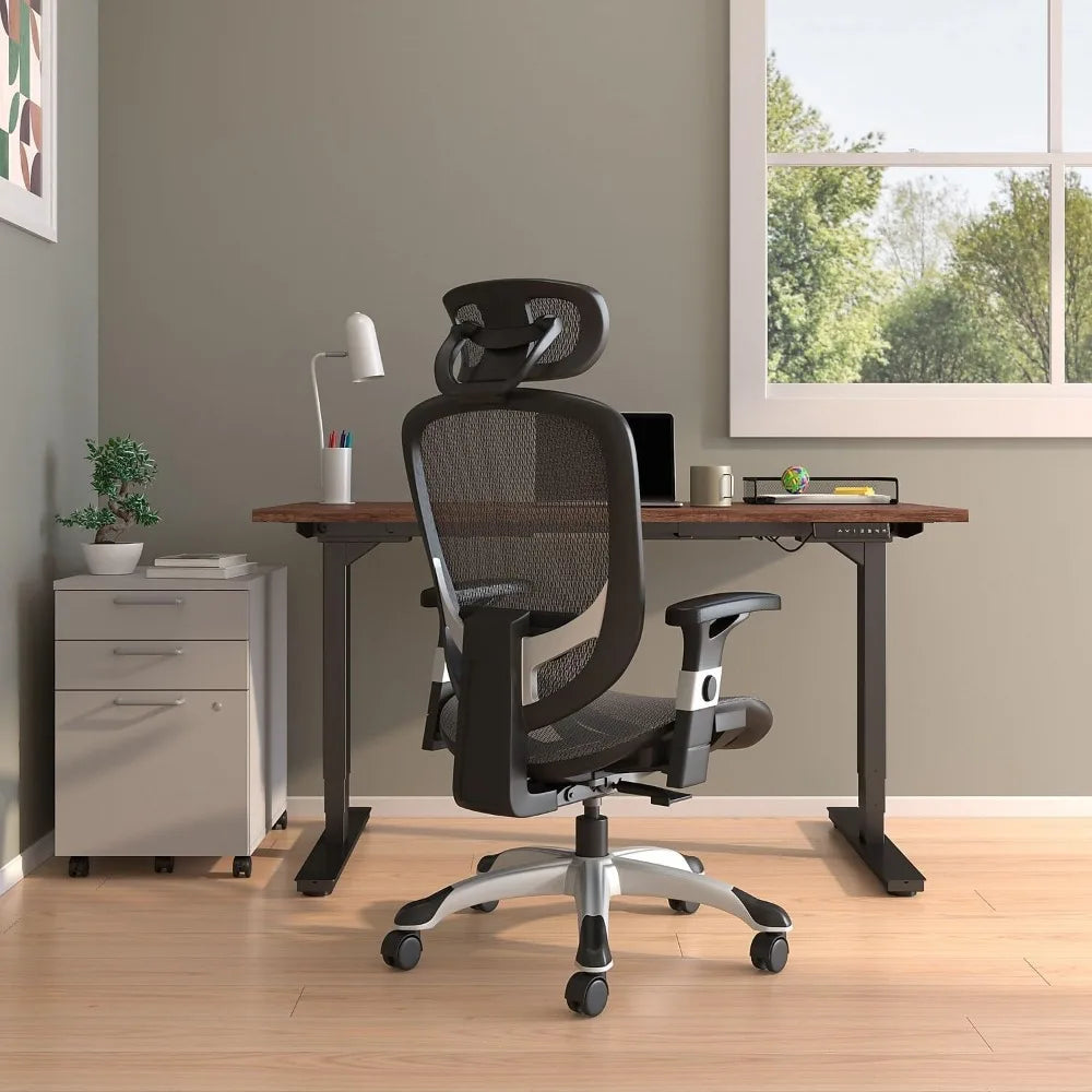 Hyken Ergonomic Swivel Task Chair Adjustable Office Chair with Breathable Mesh and Lumbar Support Perfect for Home