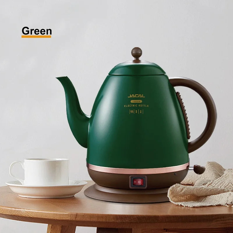 1500ml Electric Kettle Household Quick Boiling Kettle Long Spout Tea Kettle Retro Automatic Thermos Kettle Kitchen Tool