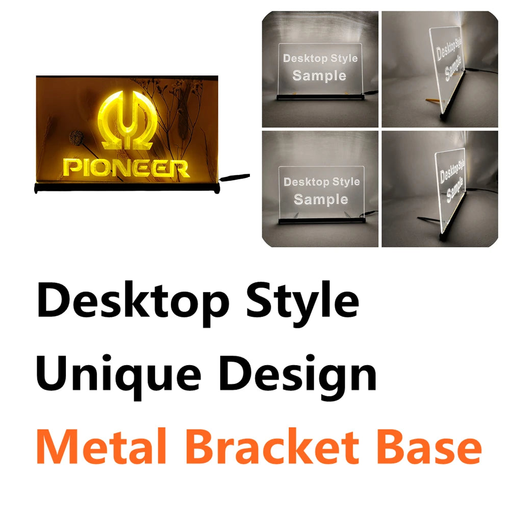 Pioneer Vu LED Neon Sign-3D Carving Wall Art for Home,Room,Bedroom,Office,Farmhouse Decor - Yellow-Z / UK-30x20cm