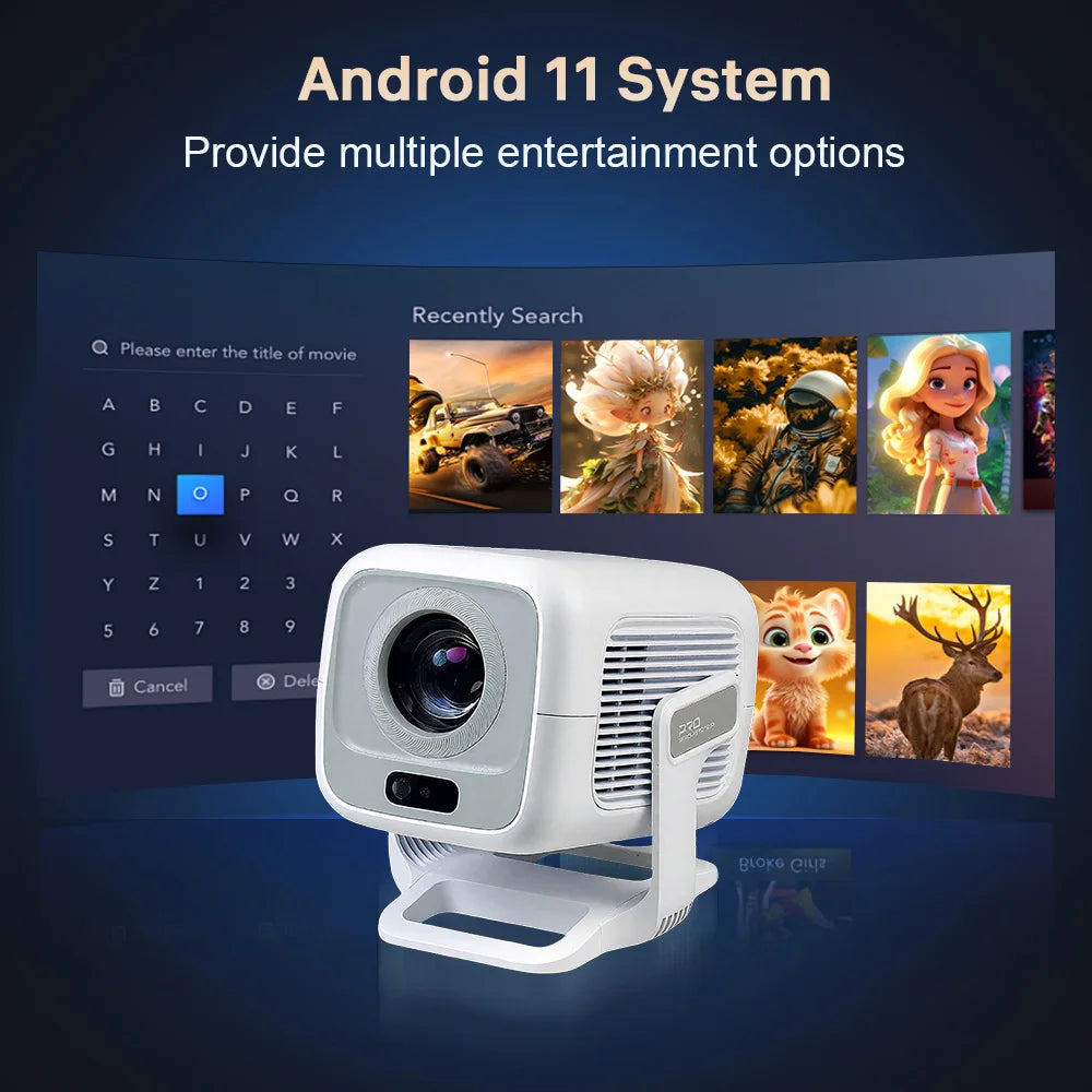 LYNCAST X3 portable mini Projector 1080P Bluetooth5.0 Supports 4K video with 180 degree rotation