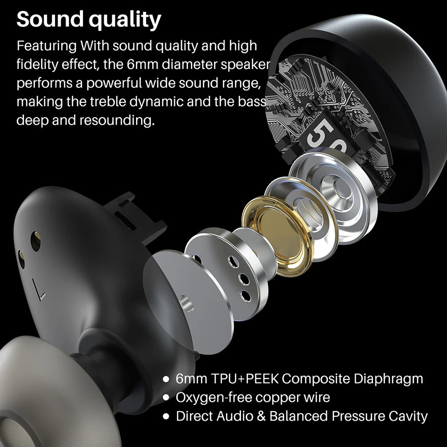 Refurbished TOZO Earbuds TWS Original Wireless Ultra Light Touch Control Headsets Bluetooth Earphones Sport For Iphone