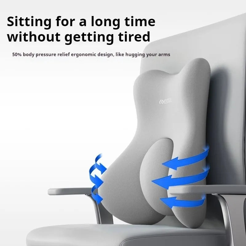 Memory Foam Lumbar Back Cushion Car Office Chair Lumbar Cushion Postpartum Waist Support Multi Functional Pain Relief