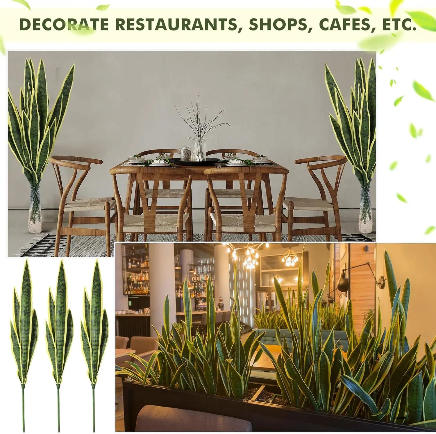 30 Inch Artificial Faux Snake Plant Tall Agave Plant Sansevieria for Outdoor Indoor Home Office Succulents Decoration