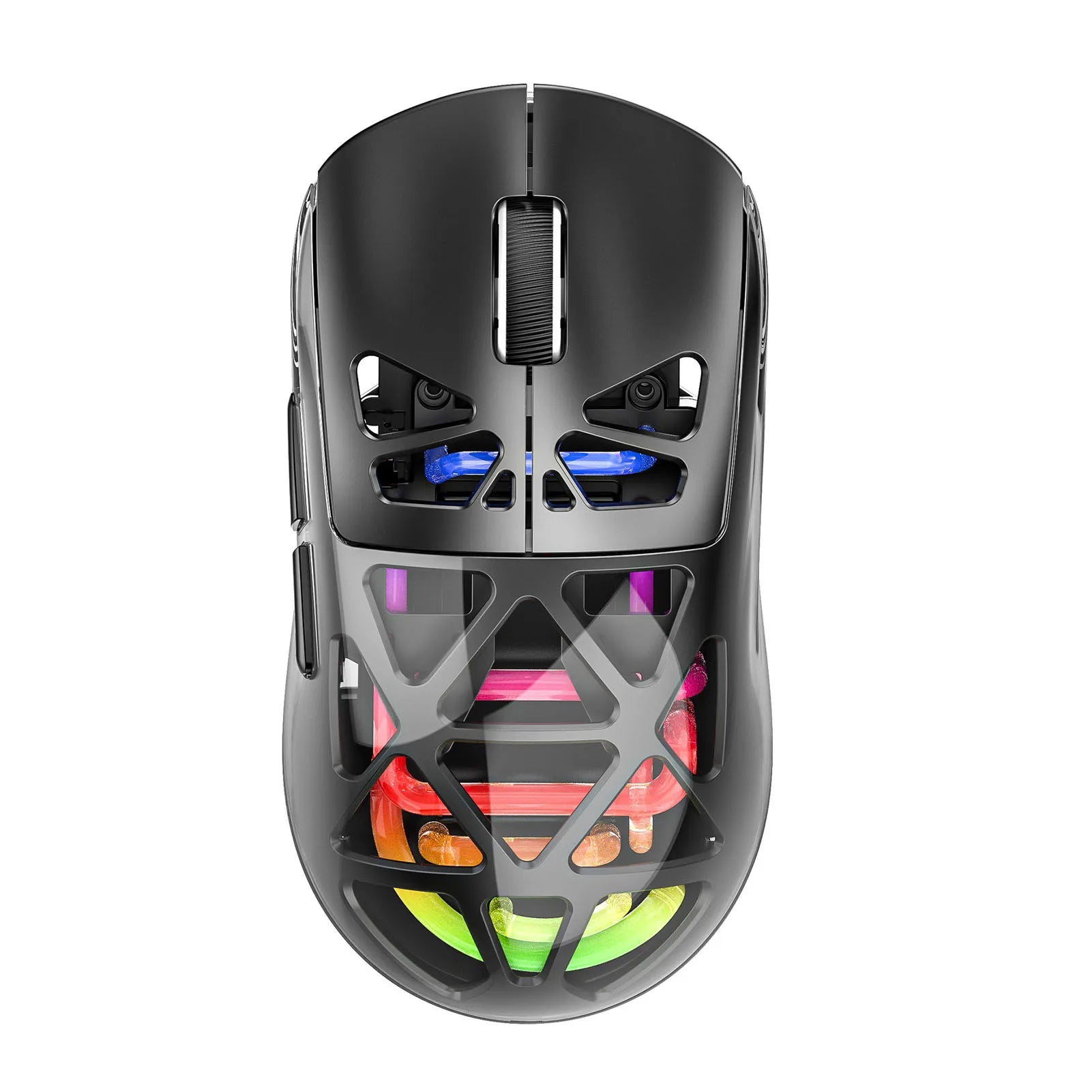 Wireless Gaming Mouse Rechargeable Bluetooth Mouse 4800DPI Comfortable Touch Hollow Shell Lightweight for PC for Wins 7