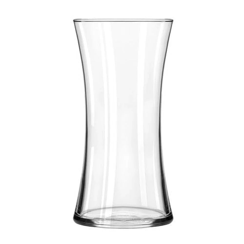 Clear Glass 8 Inch Floral Vase 2 Pack Elegant Design Sturdy Base Home Office Tabletop Decoration - United States