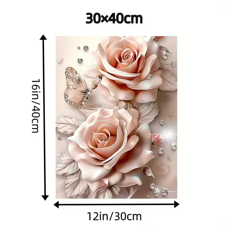 1PC Elegant White Floral Canvas Art Vintage Gold Flower Wall Decoration Living Room Bedroom Office Room Decoration - 3