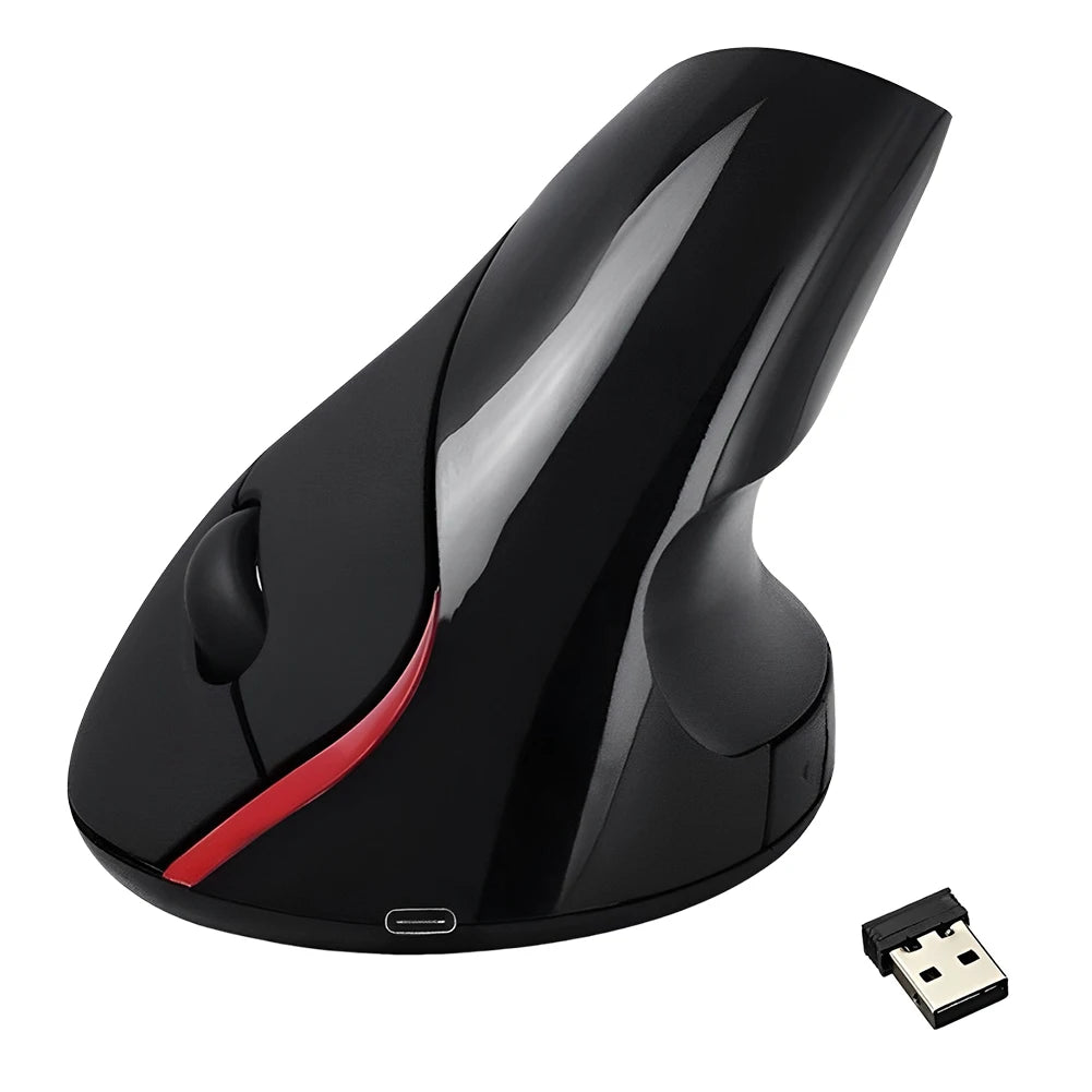 2.4G Vertical Wireless Mouse Rechargeable Wireless Vertical Ergonomic Optical Mouse 2400 DPI 6 Buttons for PC Laptop