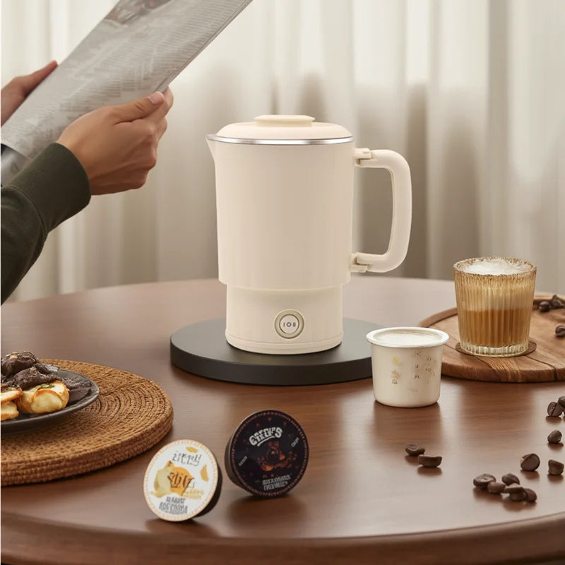 2025 0.6L Mini Folding Kettle Portable Water Heater 600W 600ml Electric Kettle Home Kettle Electric boiling pot Noodle