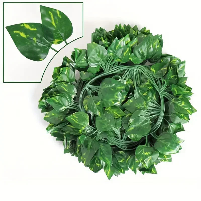 Artificial Green Ivy Leaf Rattan Creeper Leaves Vine Hanging Garland DIY Fake Flowers Plants for Garden Wedding Party