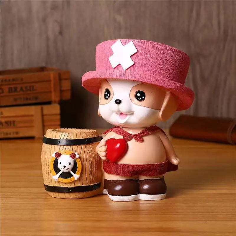 Creative ins unicorn cartoon cute primary and secondary school students pen holder resin gift birthday gift for boys