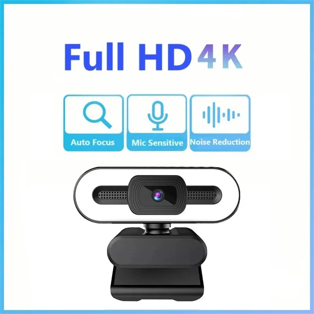 Portable Full HD 1080P 2K 4K Webcam PC Laptop Auto Focus Webcam Live Streaming Flexible with Microphone Live Broadcast