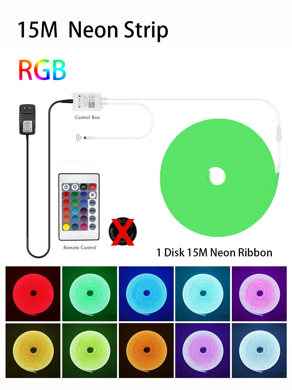 LED Neon Light Strip With Tuya Intelligent Control RGB Waterproof Neon Rope Light Suitable For Outdoor Decoration