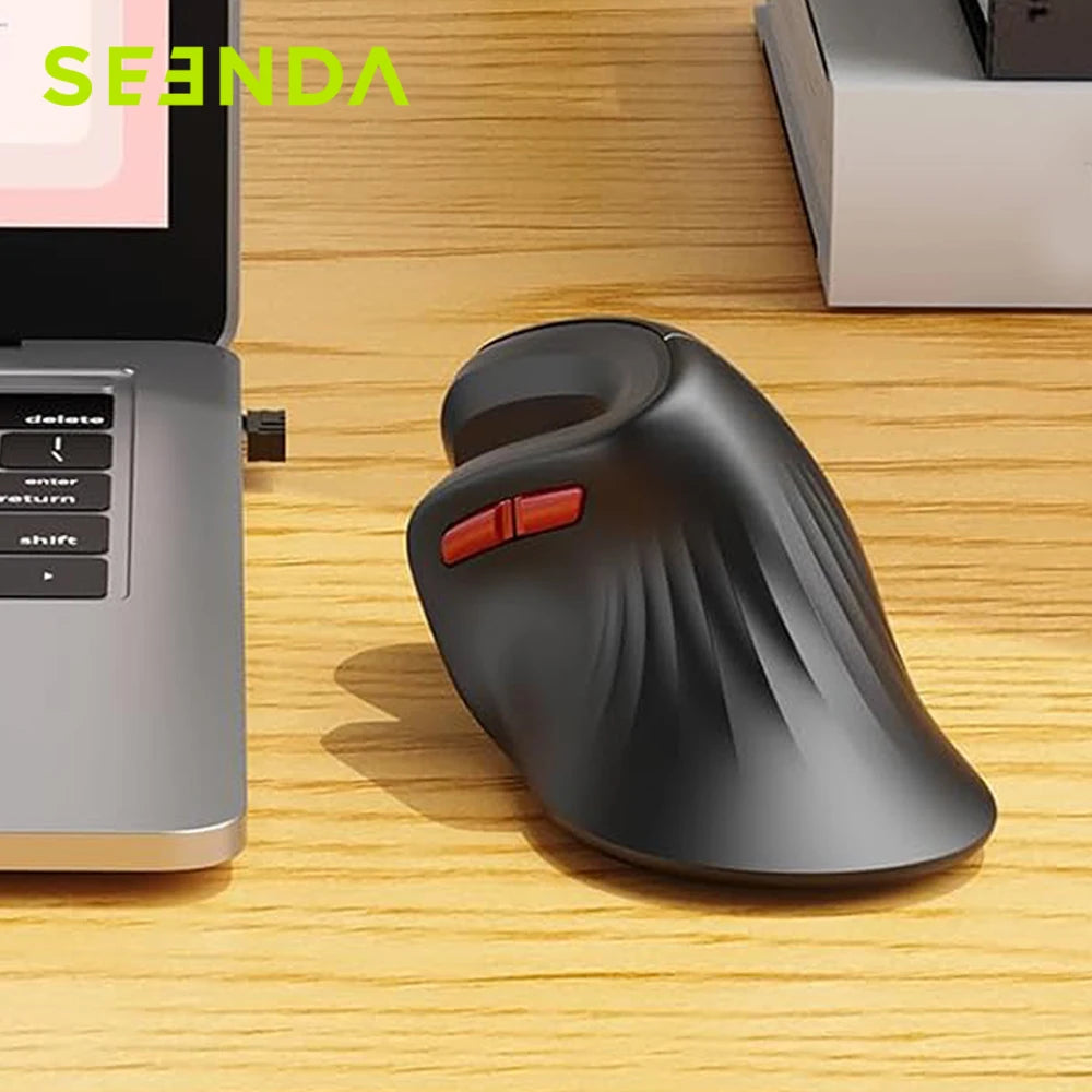 SEENDA Ergonomic Mouse with Jiggler Wireless Dual Mode Vertical Mouse for Computer PC Laptop Mac Windows Reduces Wrist