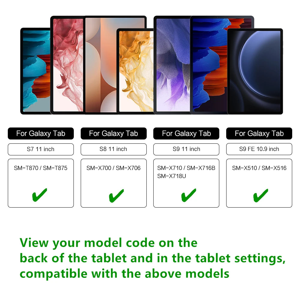 Keyboard Case For Samsung Galaxy Tab S9 FE 10.9 S9 S8 S7 11 Magnetic Smart Folio Book Cover Magic Backlight