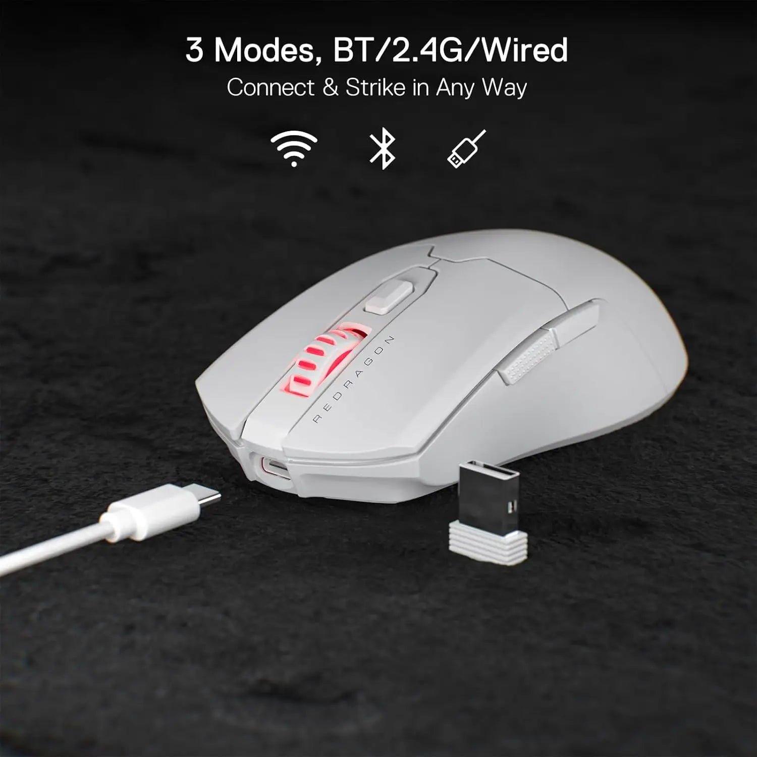 Redragon M995 Wired Gaming Mouse 26000 DPI Optical Gamer Mouse with 6 Programmable Buttons & 5 Backlit Modes Software