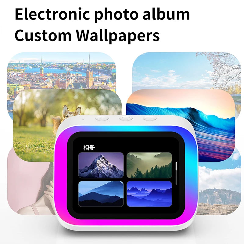 Smart Alarm Clock Bluetooth Speaker Weather Display Night Light Music Stories Player Photo Frame Perfect Gift Bluetooth
