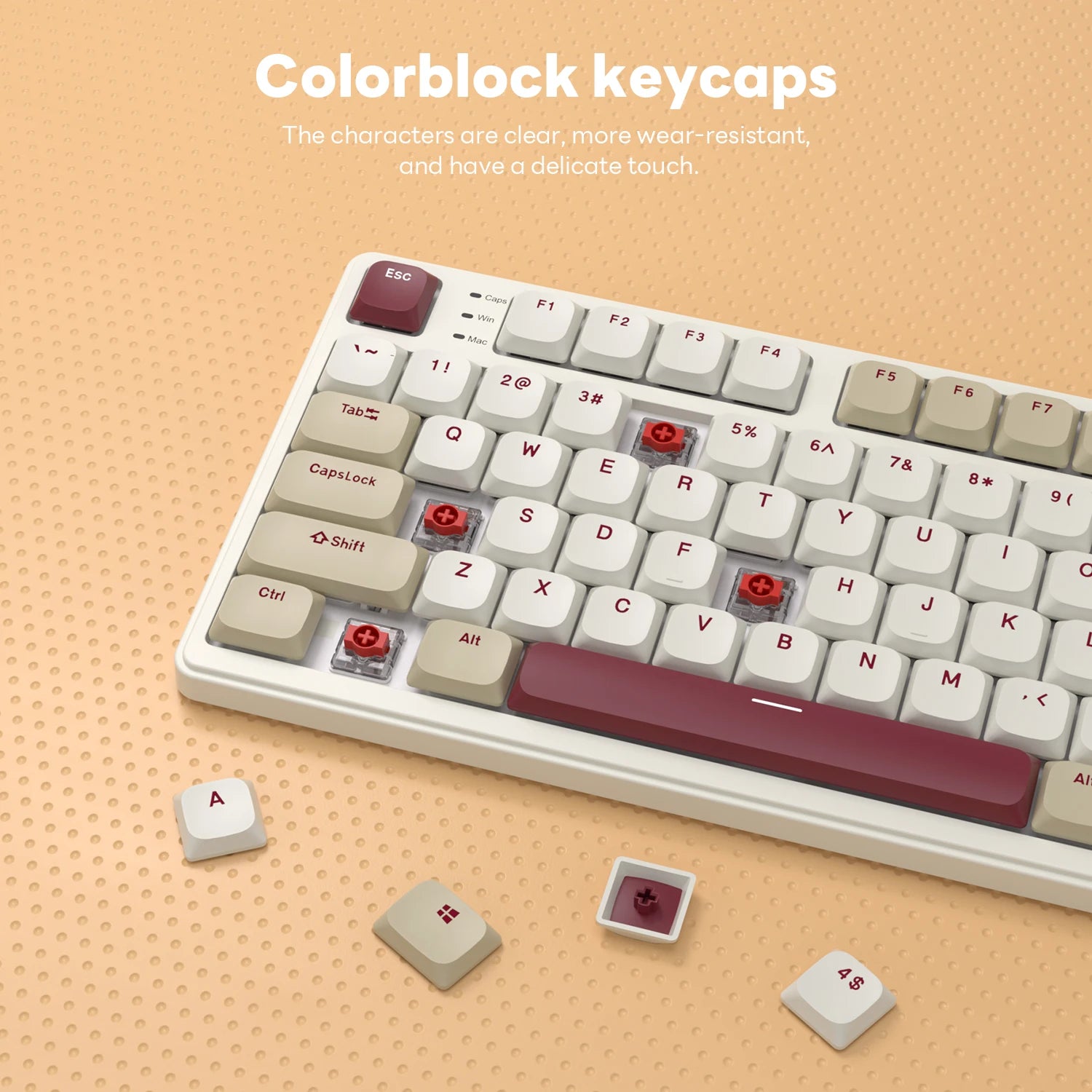 RK N80 Royal Kludge Gamer Keyboard 2.4G Wireless/Bluetooth/USB-C With 80% RGB Backlit Mechanical Keyboard Low Profile