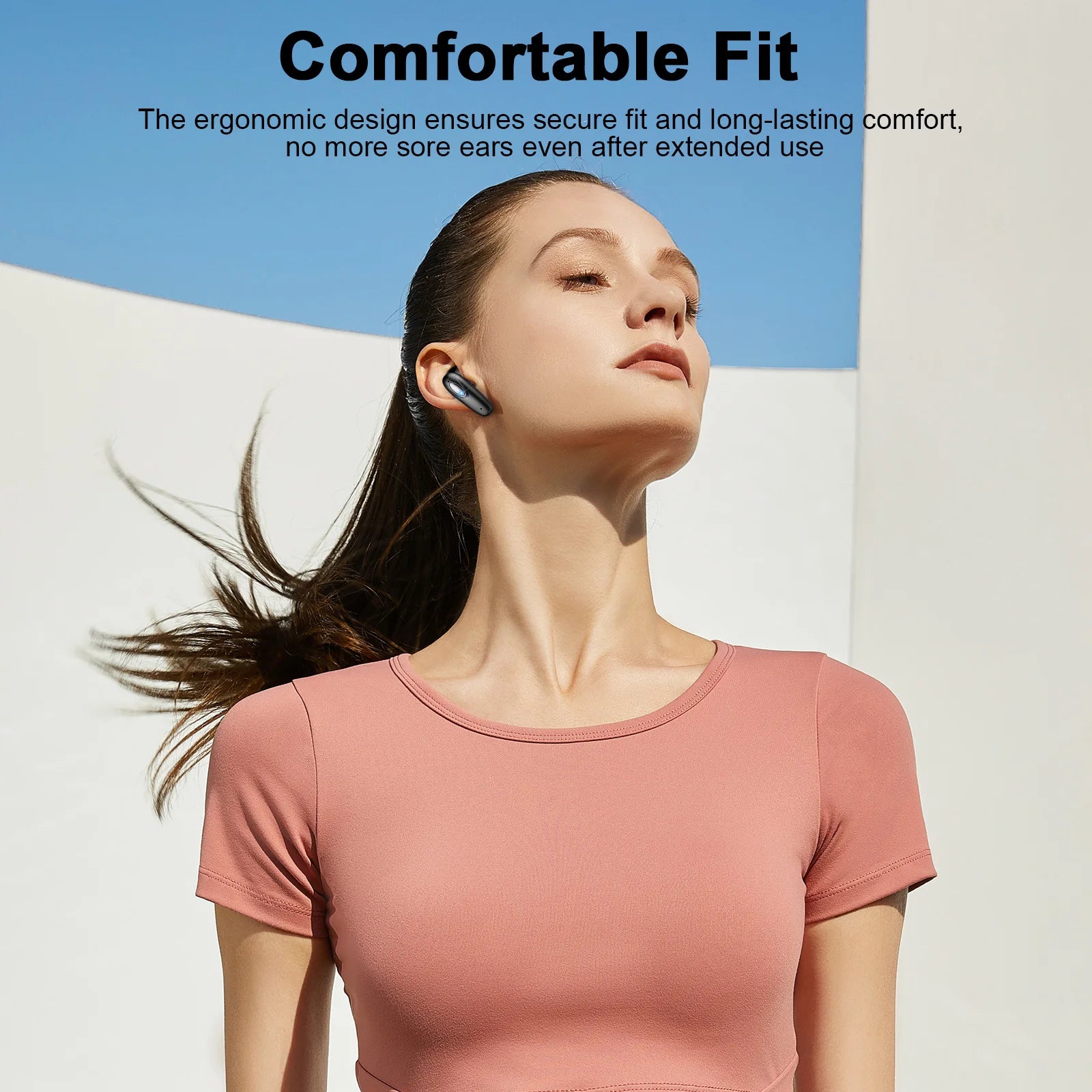 T19 Wireless Earbuds Bluetooth 5.3 4 ENC Noise Canceling Mic 40H LED Display Charging Case IP7 Waterproof in-Ear