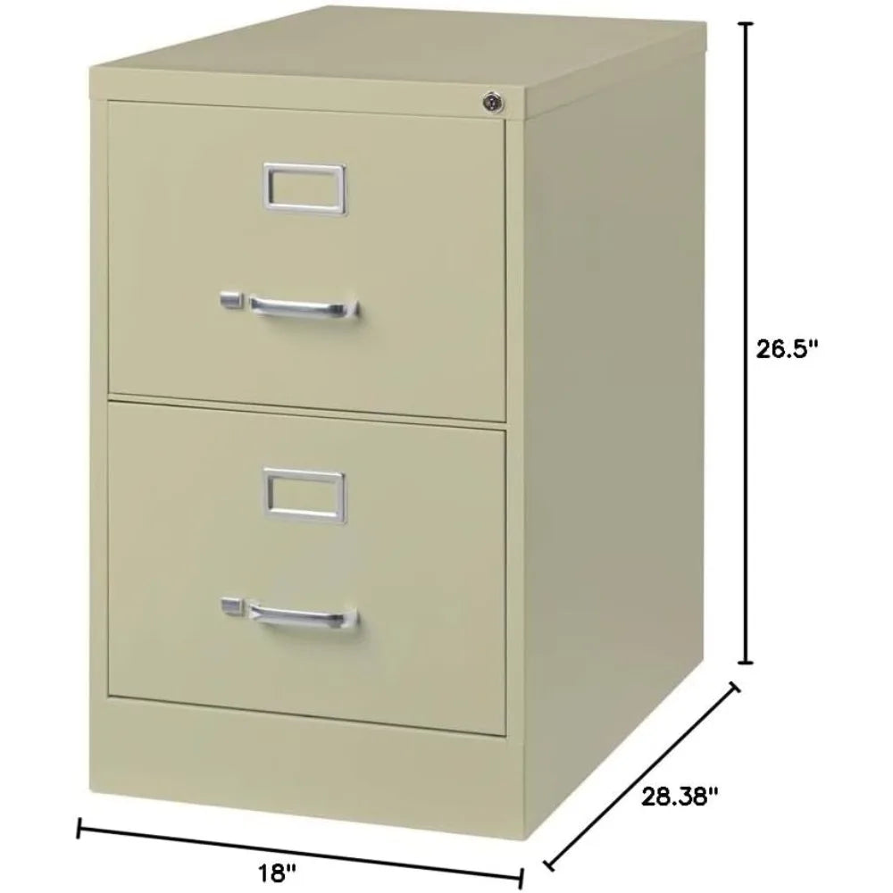Scranton & Co 26.5 2-Drawer Metal Legal Width Vertical Filing Cabinet in Beige - United States / Putty