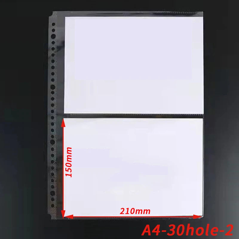 25PCS Clear Plastic A5B5A4A3 Folder Bags for Documents Transparent Sheet Loose Leaf Filling Protectors Notebook Binder