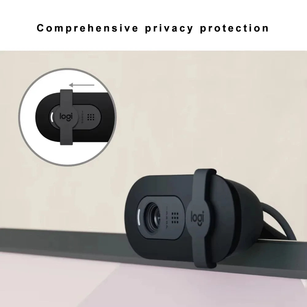 NewOriginal Logitech Brio 90 HD 1080p webcam with automatic light balancing integrated privacy shutter and built-in