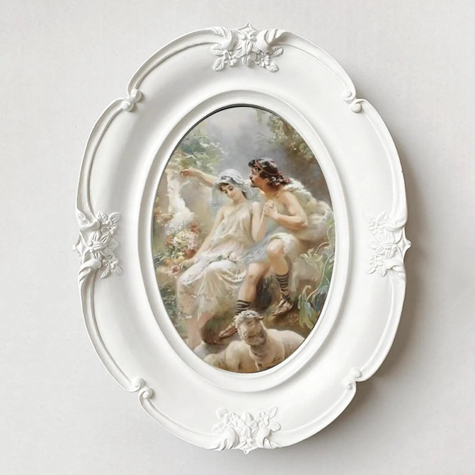 Luxury Antique Photo Frames Deluxe Floral design Arts Picture Holder Picture Frames for Desktop Office Home - 7inches