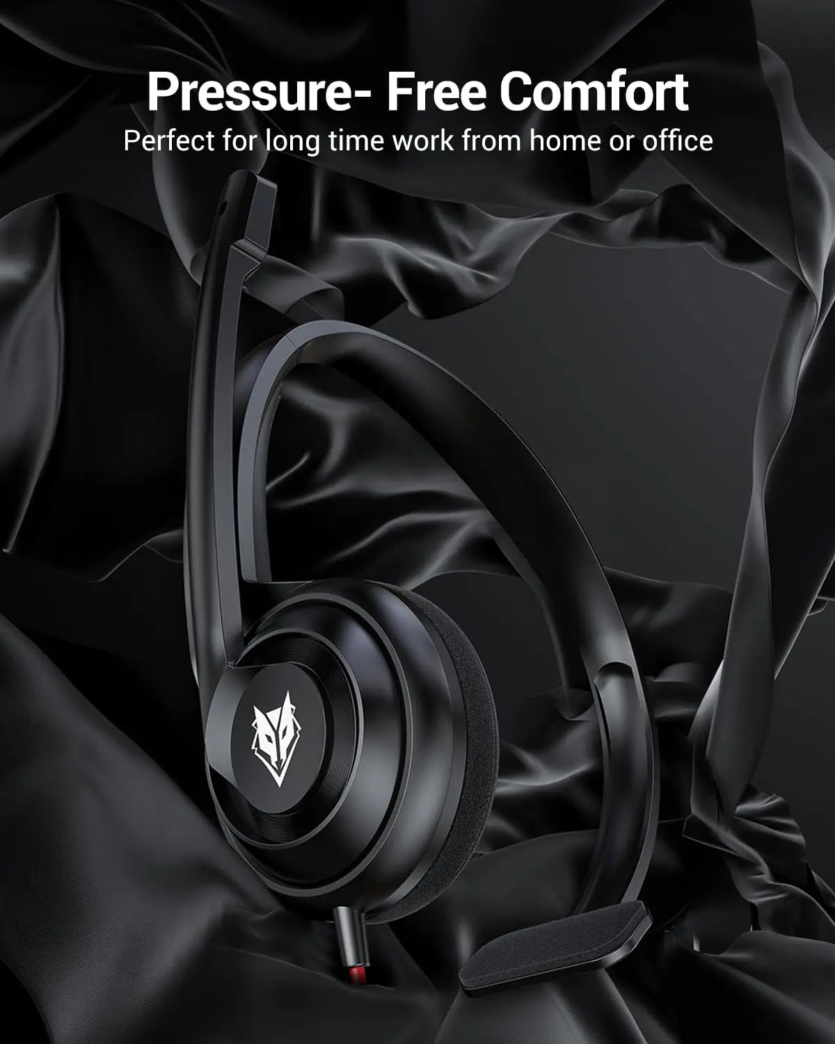 NUBWO HW02 USB Headset with Mic Noise Cancelling Ultra Comfort Computer Headset for Laptop pc On-Ear Wired Office Call