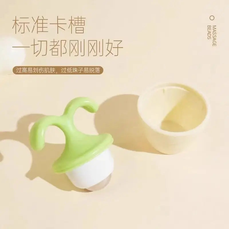 Flower Pot Massage Cute Flower Seedling Massager Eye Cream Compress Massage with Roller Steal Ball for MuscleRelexation