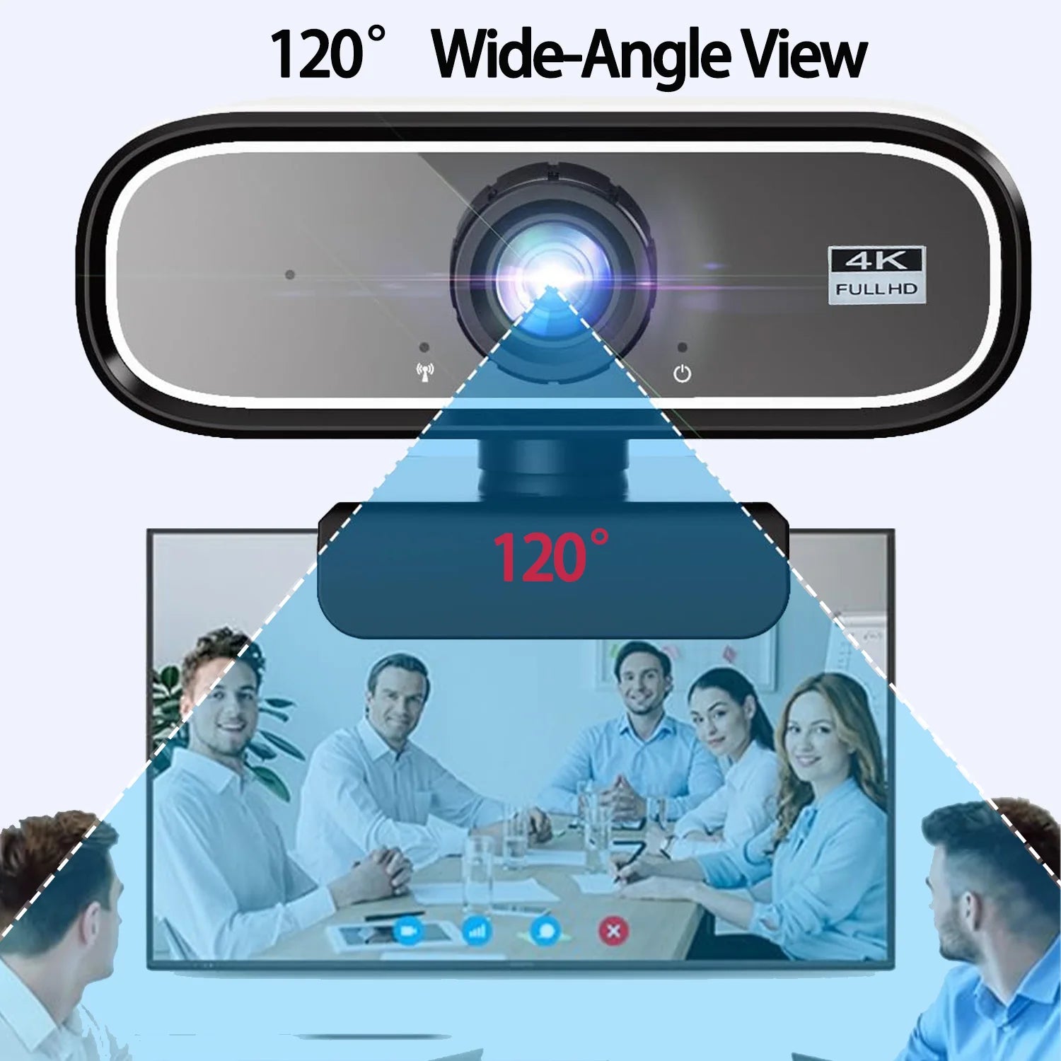 EXHQDR UHD 4K USB Webcam New Upgraded Model with 120° Wide-Angle Lens and Manual Focus. This plug-and-play computer