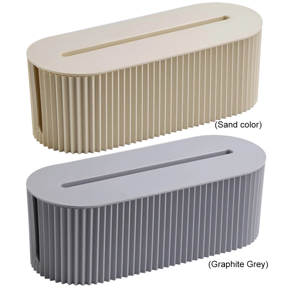 Cable Tidy Box Cable Management Box Large Capacity Desktop Cord Organizer with Lid Cable Organizer Box for Hiding Messy