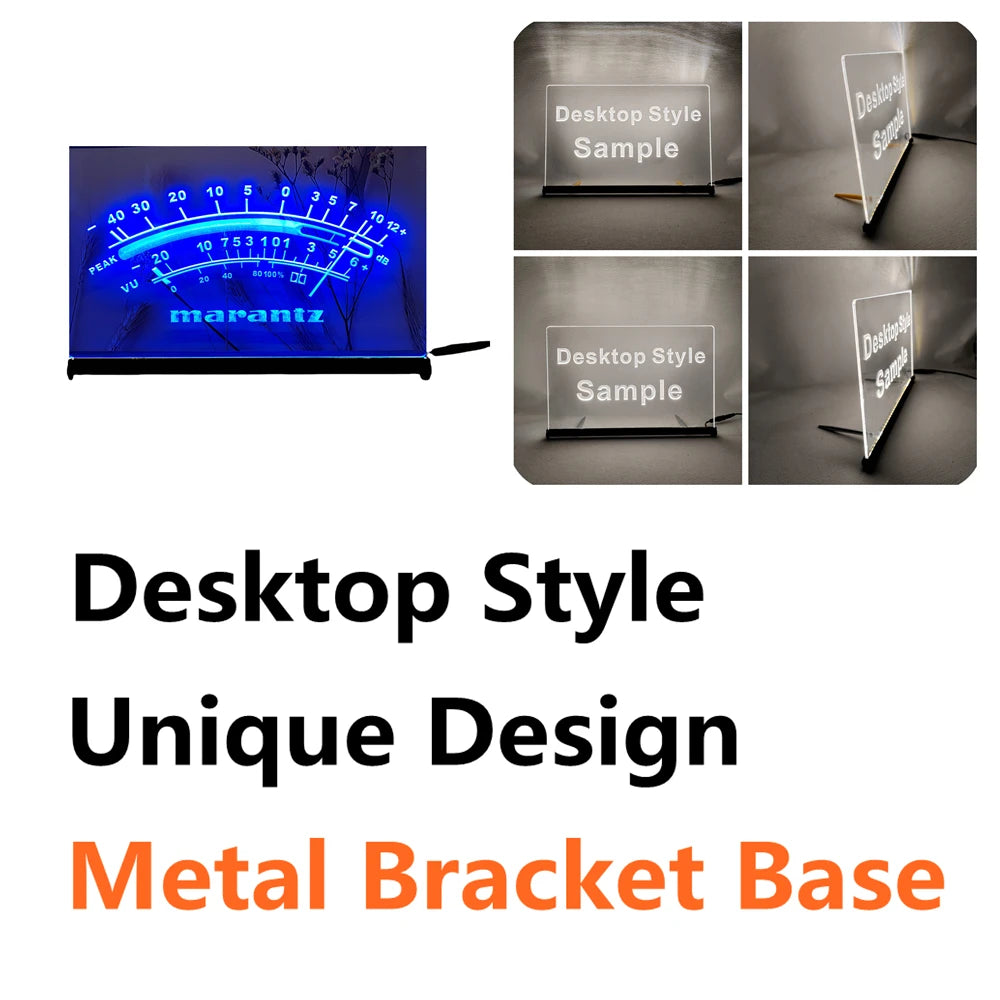 Marantz Peak VU dB LED Neon Sign-3D Carving Wall Art for Home,Room,Bedroom,Office,Farmhouse Decor - Blue-Z / UK-30x20cm