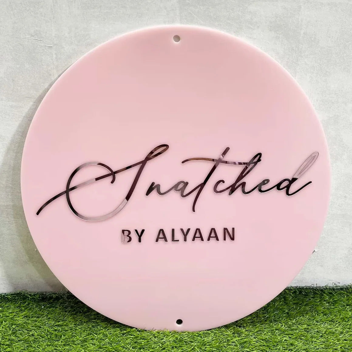 Free Logo Design Custom Round Business Logo Acrylic Sign Laser Cut 3D Wall Sign Business Signage for Office Beauty