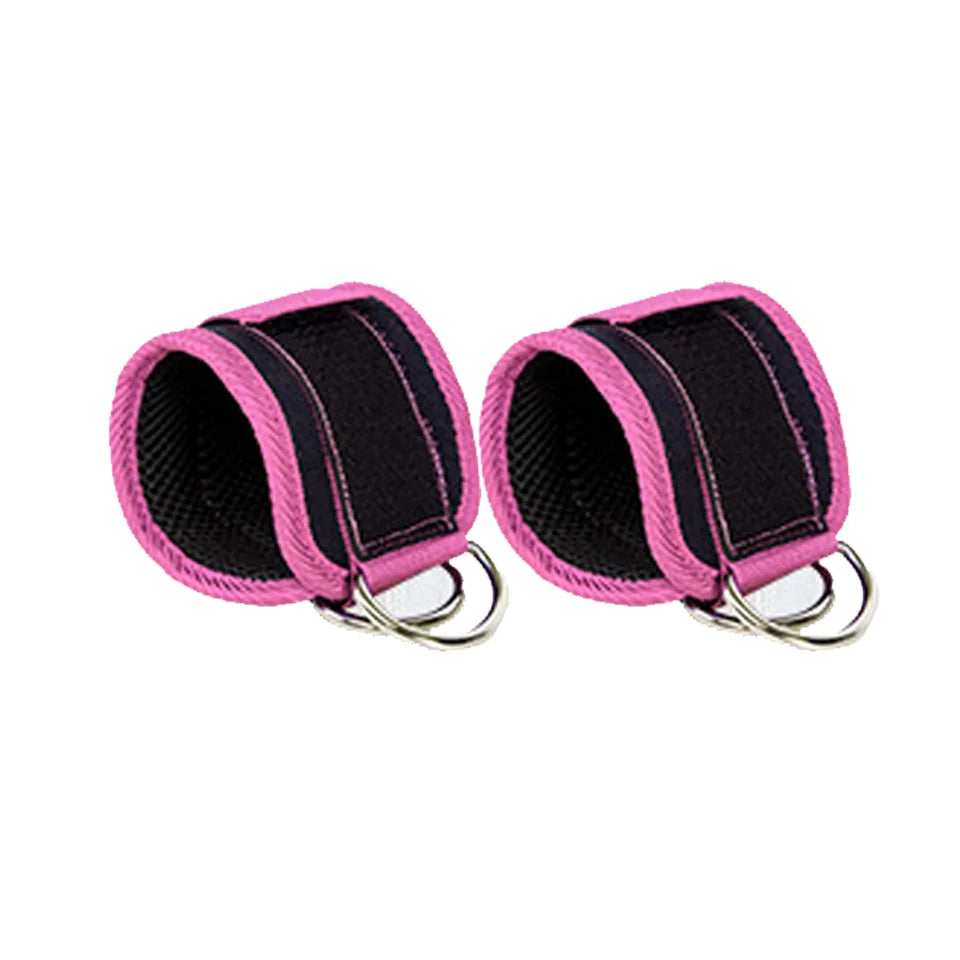 LOOGDEEL D-Ring Support Ankle Cuffs Resistance Bands Ankle Straps Fitness Yoga Leg Strength Safety Extensions Gym Guard