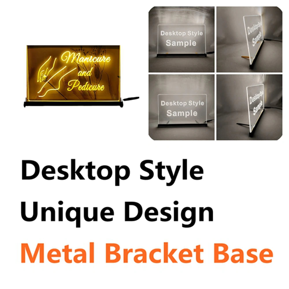 Manicure and Pedicure Art Decor For Salon Girls Room-LED Neon Sign-3D Carving Wall Art