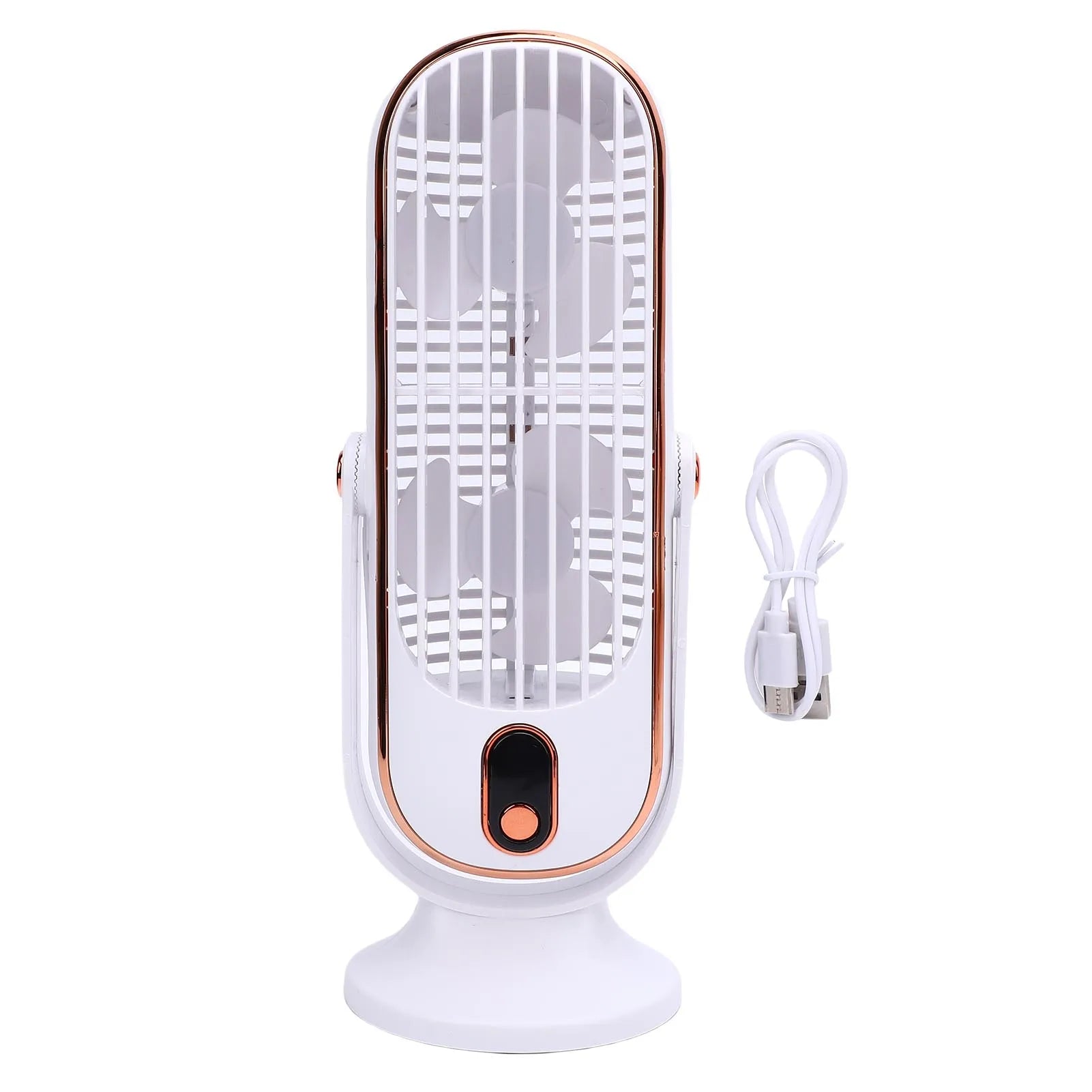 Desk Tower Fan 5 Speeds Brushless Motor USB Rechargeable Portable Desk Fan for Home Office Kitchen Indoor - as picture