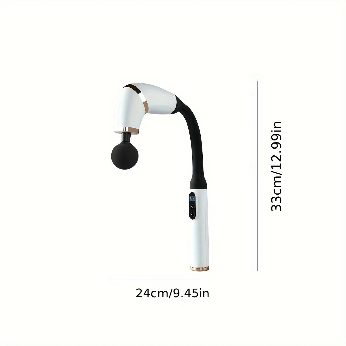 Massage Gun with Upgraded Extension Handle Back Massager Muscles/Neck/Shoulders/Waist/Legs Massager - WHITE / United