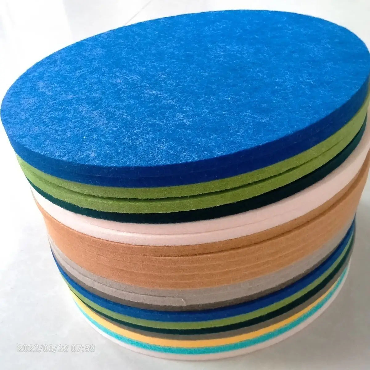 Creative Circular Felt Cork Board Kindergarten Shool Office Household Wall Stickers Sets Decoration Photos Message