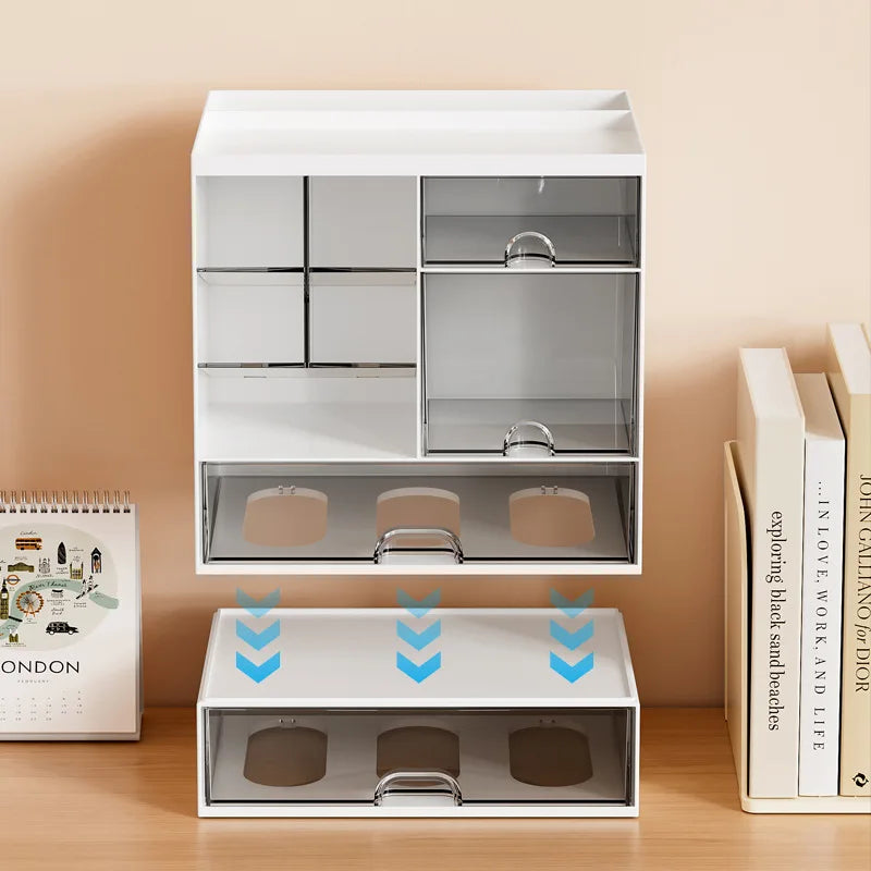 Desktop Combination Slant Insertion Pen Holder Student Desk Stationery Storage Box Large Capacity Office Desk Storage